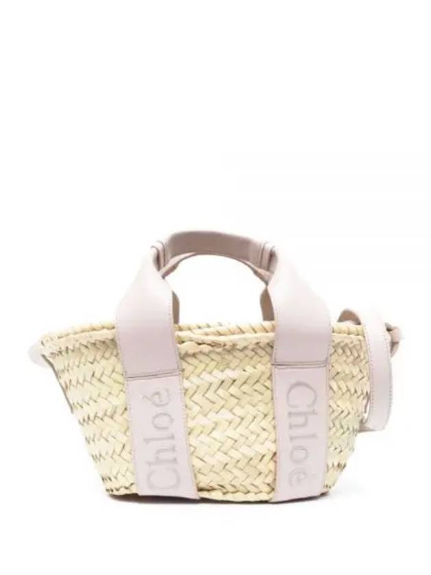 Sense Small Raffia Tote Bag Beige Grey - CHLOE - BALAAN 2