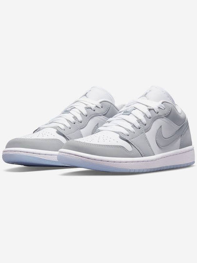 Air Jordan 1 Low Top Sneakers White Wolf Grey - NIKE - BALAAN 2