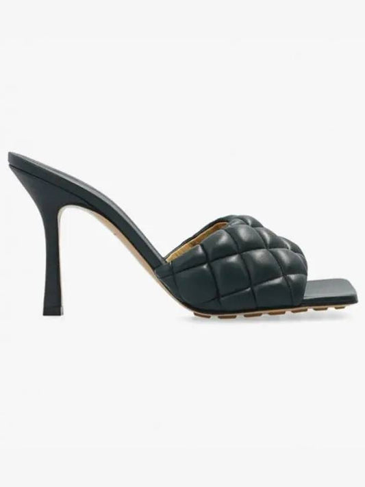 Quilted Nappa Sandal Heels Inkwell - BOTTEGA VENETA - BALAAN 2