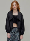 Shining collar nylon jacket black - OPENING SUNSHINE - BALAAN 3