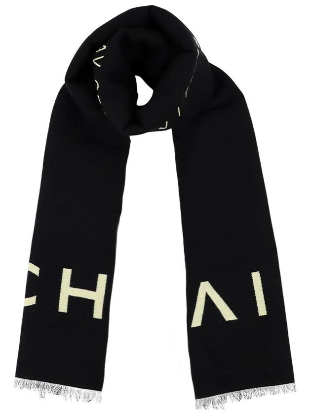 Logo embroidered wool muffler GV3518 J4180003 - GIVENCHY - BALAAN 1