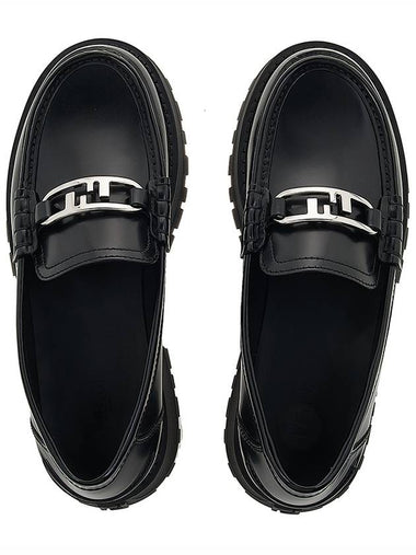 O'Lock Round Toe Calfskin Loafers Black - FENDI - BALAAN 7