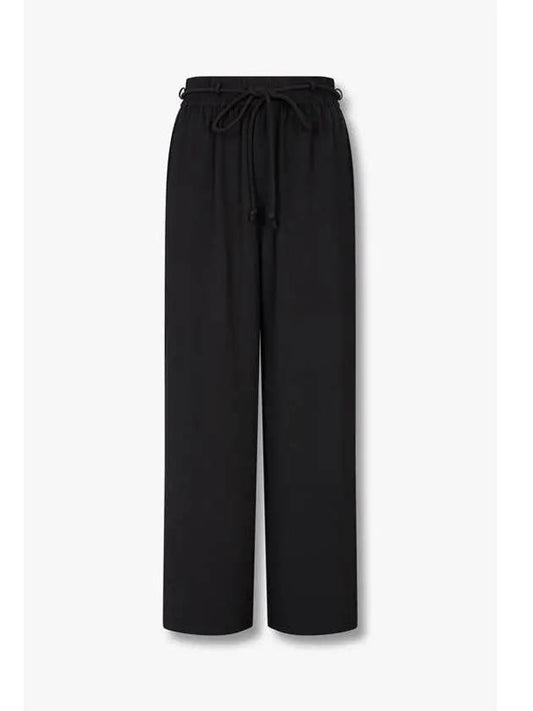 Women s Textured String Pants Black - EMPORIO ARMANI - BALAAN 1