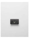 Saffiano Leather Triangle Logo Card Wallet Black - PRADA - BALAAN 2