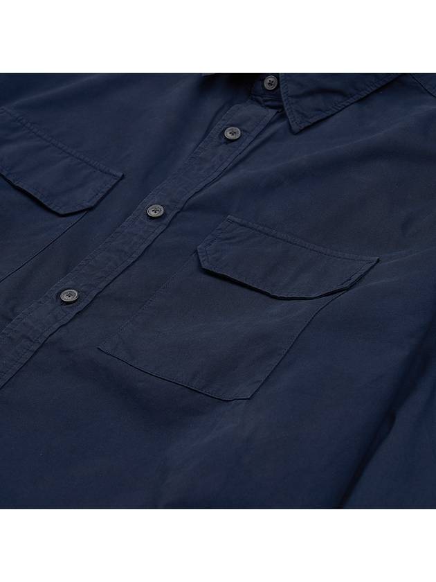 Gabardine Long Sleeve Shirt Navy - CP COMPANY - BALAAN 10