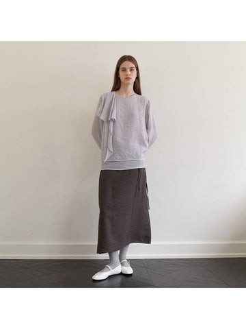 Balan Joy Wrap Skirt Charcoal Brown - LUGNER - BALAAN 1