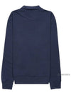 Fox Head Patch Half Zipper Sweatshirt Ink Blue - MAISON KITSUNE - BALAAN 3