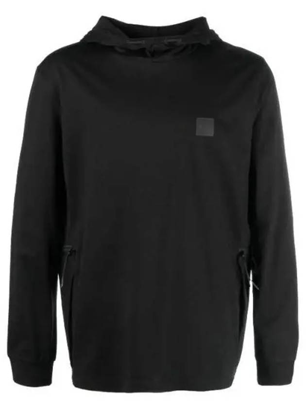 Metropolis Mercerized Jersey Hoodie Black - CP COMPANY - BALAAN 2