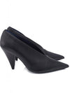 Women's V Neck Soft Pumps Heel Black - CELINE - BALAAN 4