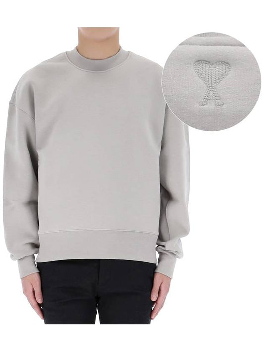 Alexandre Mattiussi Embroidered Logo Sweatshirt Pearl Grey - AMI - BALAAN 2