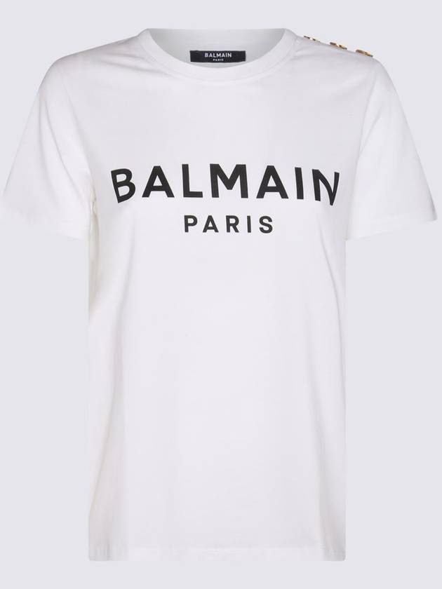 Logo Crew Neck Short Sleeve T-Shirt White - BALMAIN - BALAAN 3