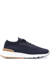 Knit Low Top Sneakers Blue - BRUNELLO CUCINELLI - BALAAN 3