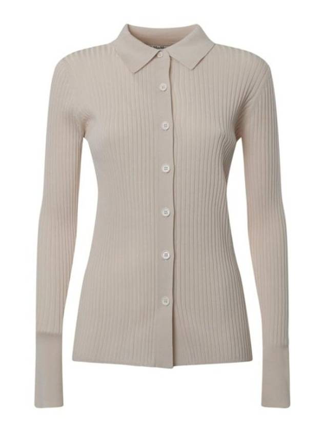 Tropea Ribbed Cardigan Natural - S MAX MARA - BALAAN 2