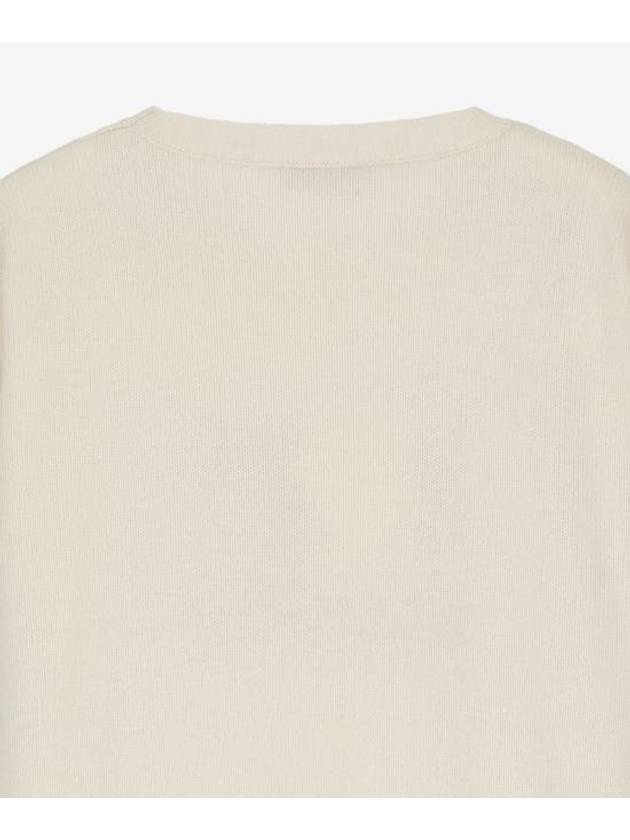 Edo Monogram Cashmere Knit Top Ivory - MAX MARA - BALAAN 5