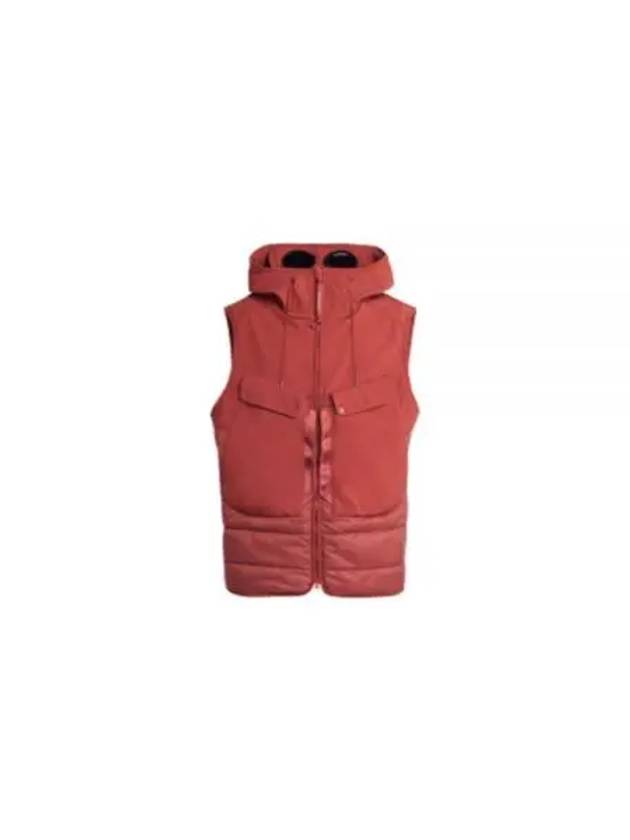 Shell R Mix Goggle Hooded Padded Vest Red - CP COMPANY - BALAAN 2