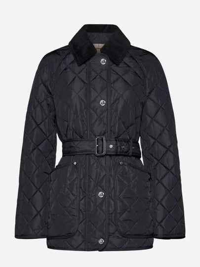 Diamond Quilted Nylon Jacket Black - BURBERRY - BALAAN 2