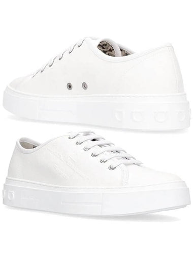 23FW Mediter Eco Low Top Sneakers White 0751193 - SALVATORE FERRAGAMO - BALAAN 1