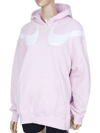 Sportswear Swoosh Fleece Pullover Hoodie Pink - NIKE - BALAAN 1