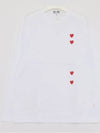 P1T3393 WHITE for red heart long sleeve t shirt - COMME DES GARCONS - BALAAN 3