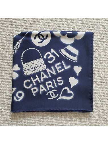 Ballerina Coco Square Scarf Navy - CHANEL - BALAAN 1