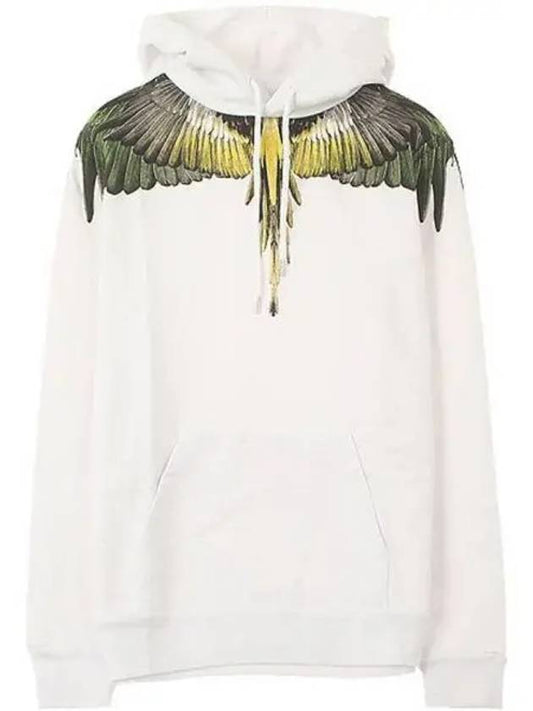 Yellow Wing Print Hoodie White - MARCELO BURLON - BALAAN 2