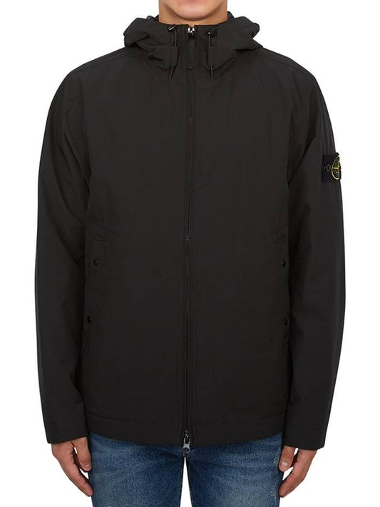 Soft shell hooded jacket black - STONE ISLAND - BALAAN 2