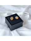 CC logo gold tone button type circle crystal earrings AB8801 - CHANEL - BALAAN 5