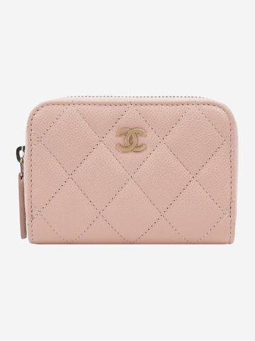 Zipper caviar card wallet gold pink AP0216 B10583 NY558 - CHANEL - BALAAN 1