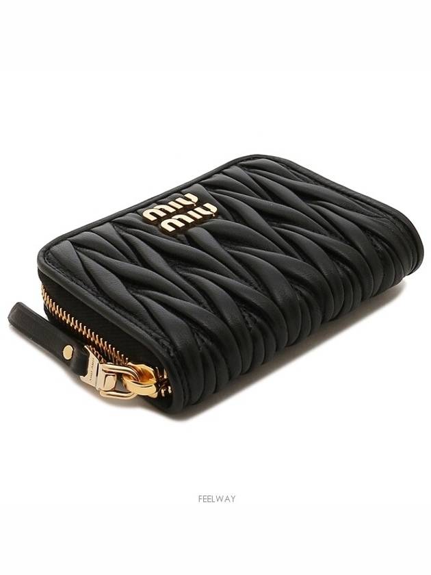 Matelasse Nappa Leather Coin Wallet Black - MIU MIU - BALAAN 4