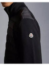 Padded wool cardigan black - MONCLER - BALAAN 3