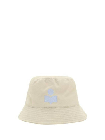 Haley Embroidered Logo Bucket Hat Ivory - ISABEL MARANT - BALAAN 1