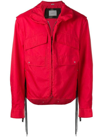 vibrant red shell jacket - LANVIN - BALAAN 1