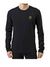 Logo Round Neck Long Sleeve T-Shirt Black - VERSACE - BALAAN 2