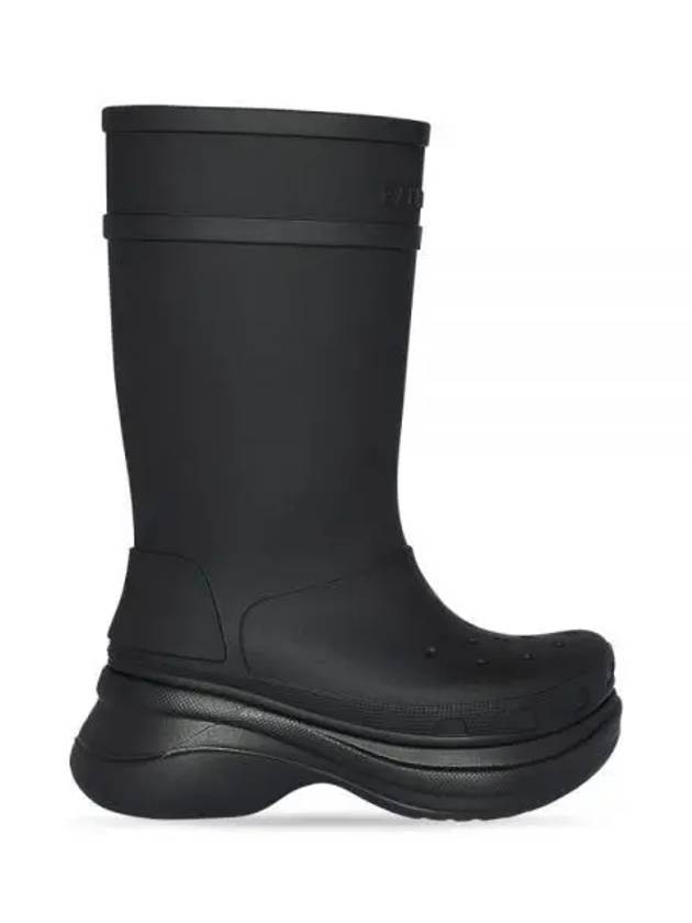 Women's Crocs Rubber Long Boots Black - BALENCIAGA - BALAAN 2