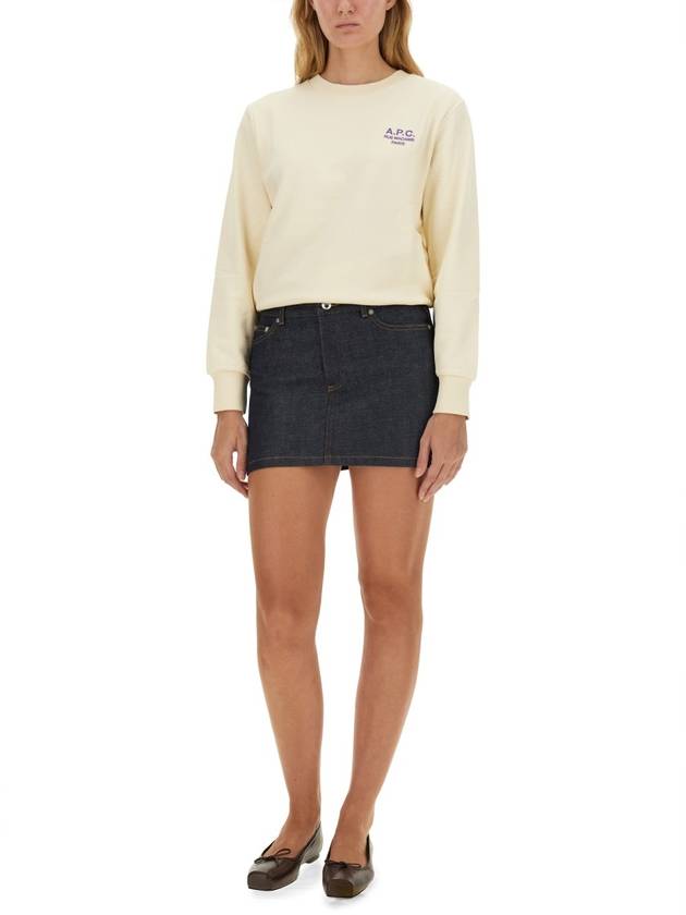 Rue Madame Cotton Sweatshirt Beige - A.P.C. - BALAAN 3