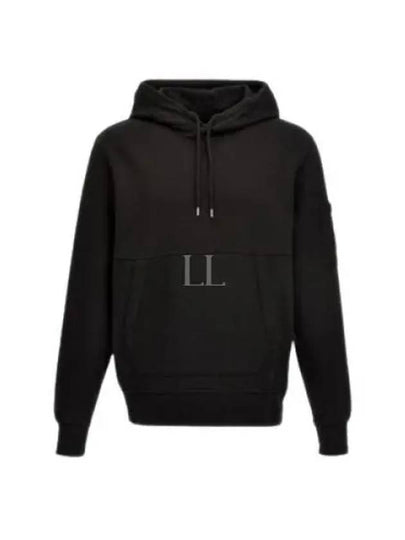 Brushed Emerized Diagonal Fleece Lens Hoodie Black - CP COMPANY - BALAAN 2