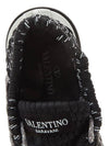 Crochet Low Top Sneakers Black - VALENTINO - BALAAN 8