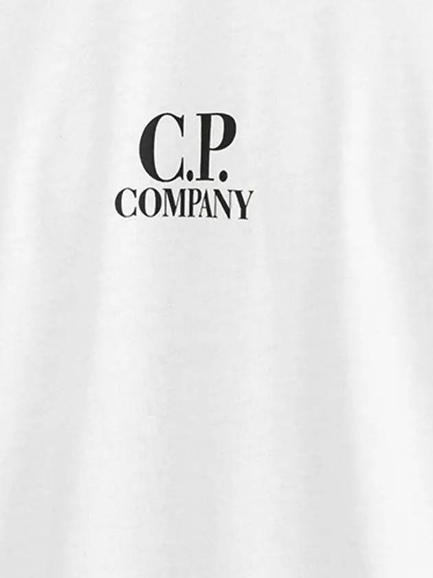 CP Company Short Sleeve T Shirt 17CMTS167A005100W103 White Black - CP COMPANY - BALAAN 5