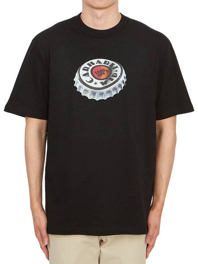 Bottle Cap Short Sleeve T-Shirt Black - CARHARTT WIP - BALAAN 2