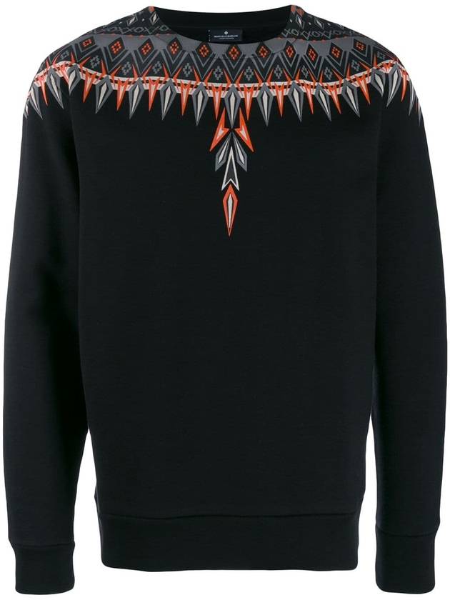 Men's Norwegian Print Sweatshirt Black - MARCELO BURLON - BALAAN 1