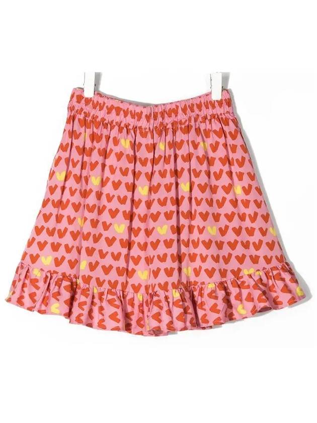 Kids Heart Pattern Frill Skirt 602736 SQK96 H503 - STELLA MCCARTNEY - BALAAN 1