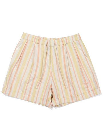 Strap striped short pants YELLOW WOMAN - MALBON GOLF - BALAAN 1