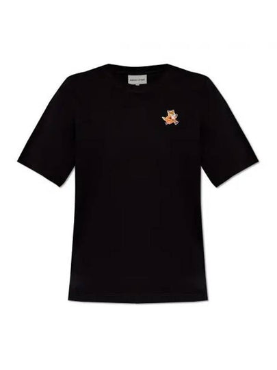 Speedy Fox Patch Comfort Short Sleeve T Shirt Black - MAISON KITSUNE - BALAAN 2