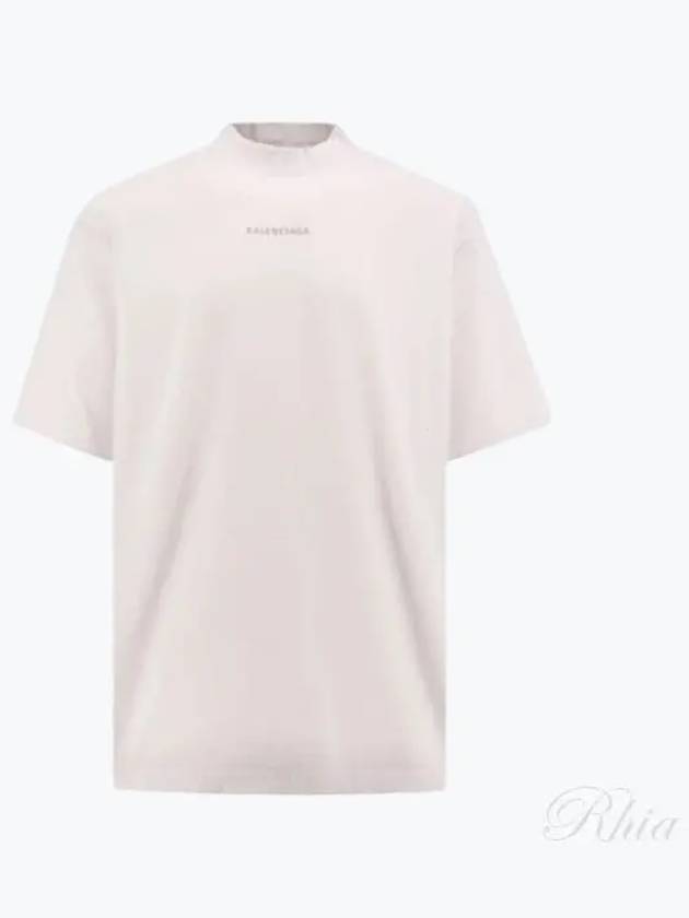 Reflective Logo Cotton Short Sleeve T-Shirt White - BALENCIAGA - BALAAN 2