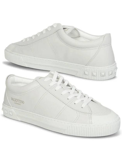 Men's City Planet Leather Low Top Sneakers White - VALENTINO - BALAAN 2