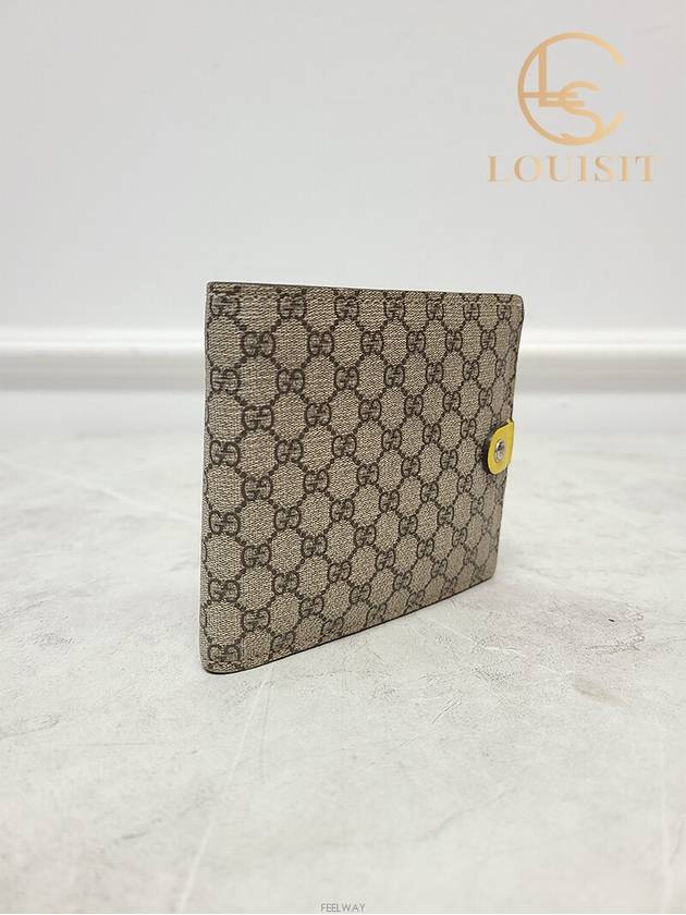 Used luxury goods Lewis It GG Supreme Canvas Seama two tone half wallet - GUCCI - BALAAN 3