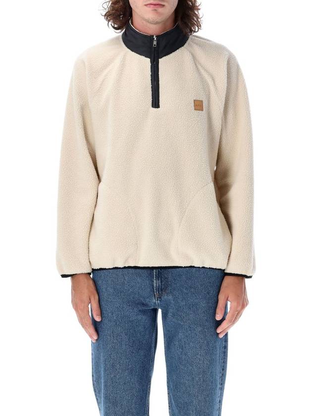 Logo Applique Fleece Sweatshirt Beige - A.P.C. - BALAAN 5