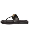 La Medusa Leather Flip Flops Black - VERSACE - BALAAN 4