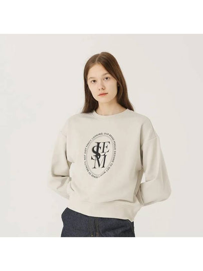 LESM Two Lines Logo Sweatshirt Greige - LE SOLEIL MATINEE - BALAAN 2