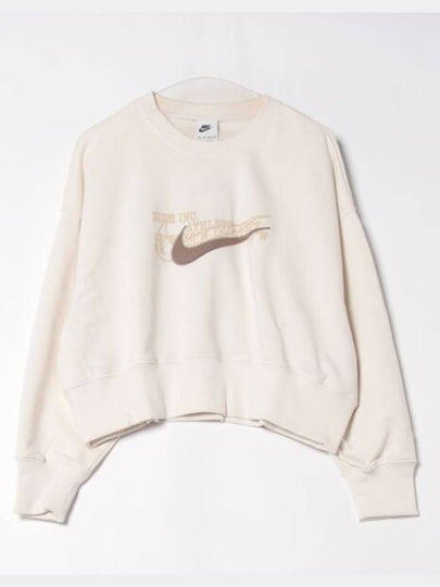 Sportswear Phoenix Fleece Oversized Crew-Neck French Terry Sweatshirt White - NIKE - BALAAN 2